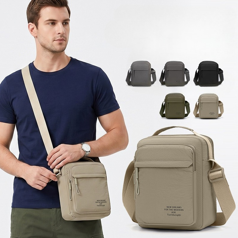 Sling Backpack Shoulder - 남성용 나일론 크로스바디 백팩 세련된 다용도