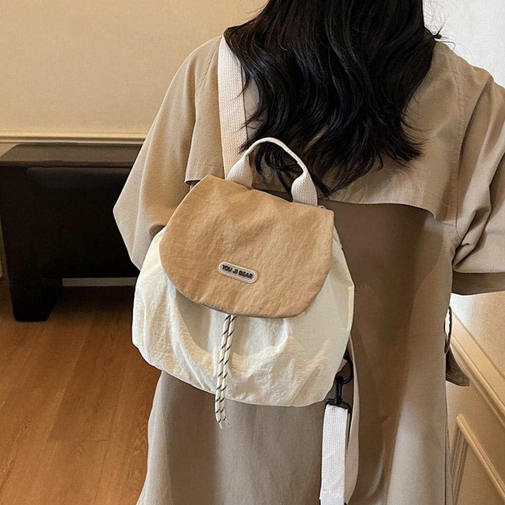 Canvas Backpack Casual - 여성용 나일론 백팩 경량 한국 스타일