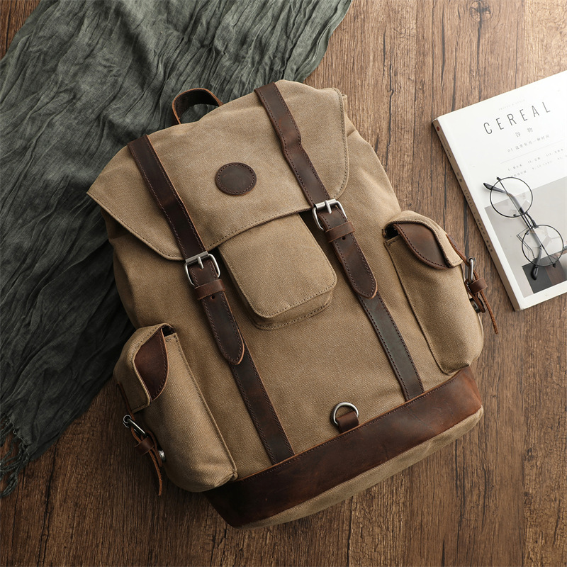 레트로 남성용 아웃도어 사이클링 캔버스 가방 하이킹 백 - Canvas Backpack Casual 리뷰 및 가격