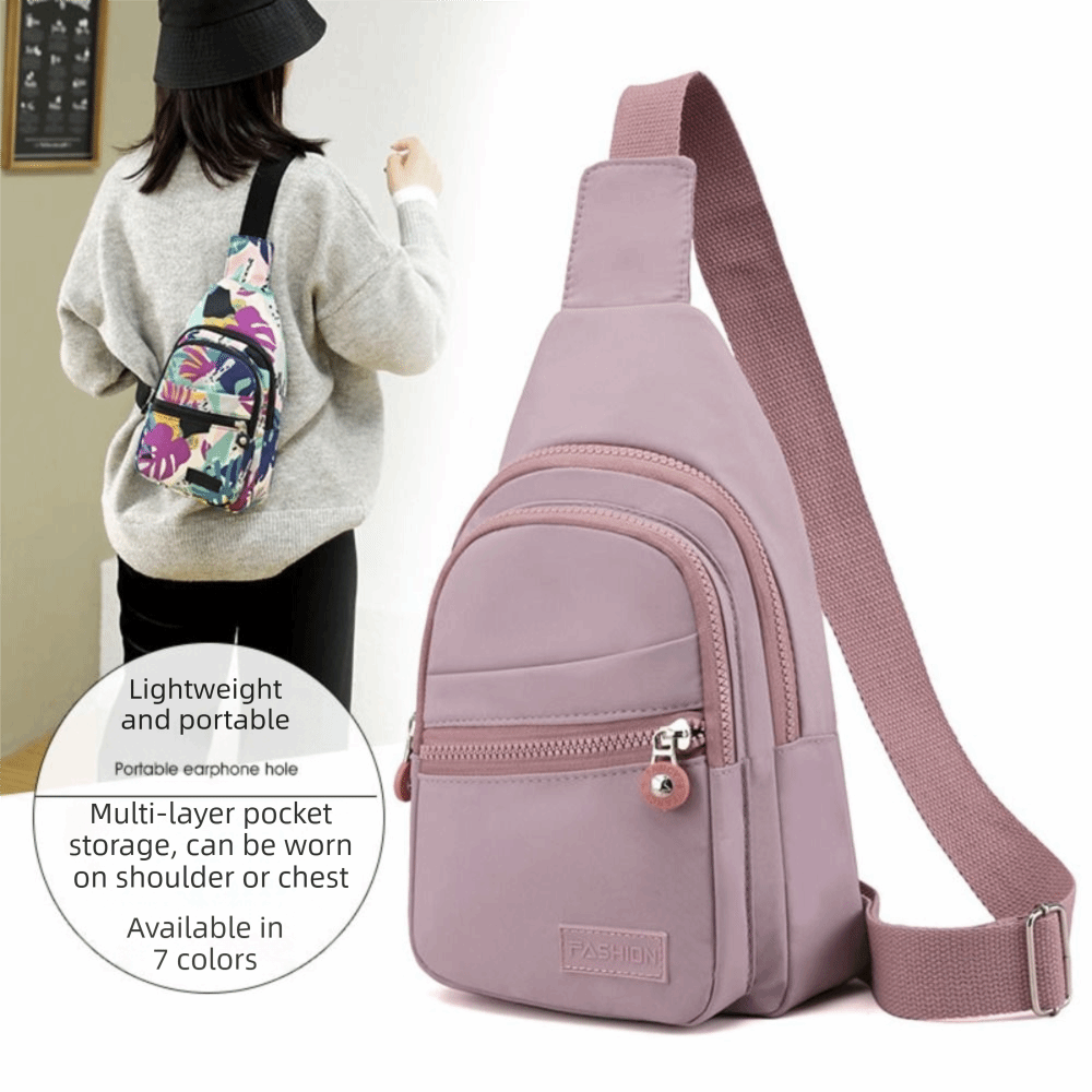 나일론 여성용 가슴 가방 방수 지퍼 체스트 백 팩 경량 - Sling Backpack Shoulder 리뷰 및 가격