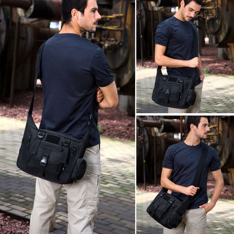 14 인치 노트북 어깨 가방 남자 스포츠 가방 군사 전 - Rucksack Military Style 리뷰 및 가격