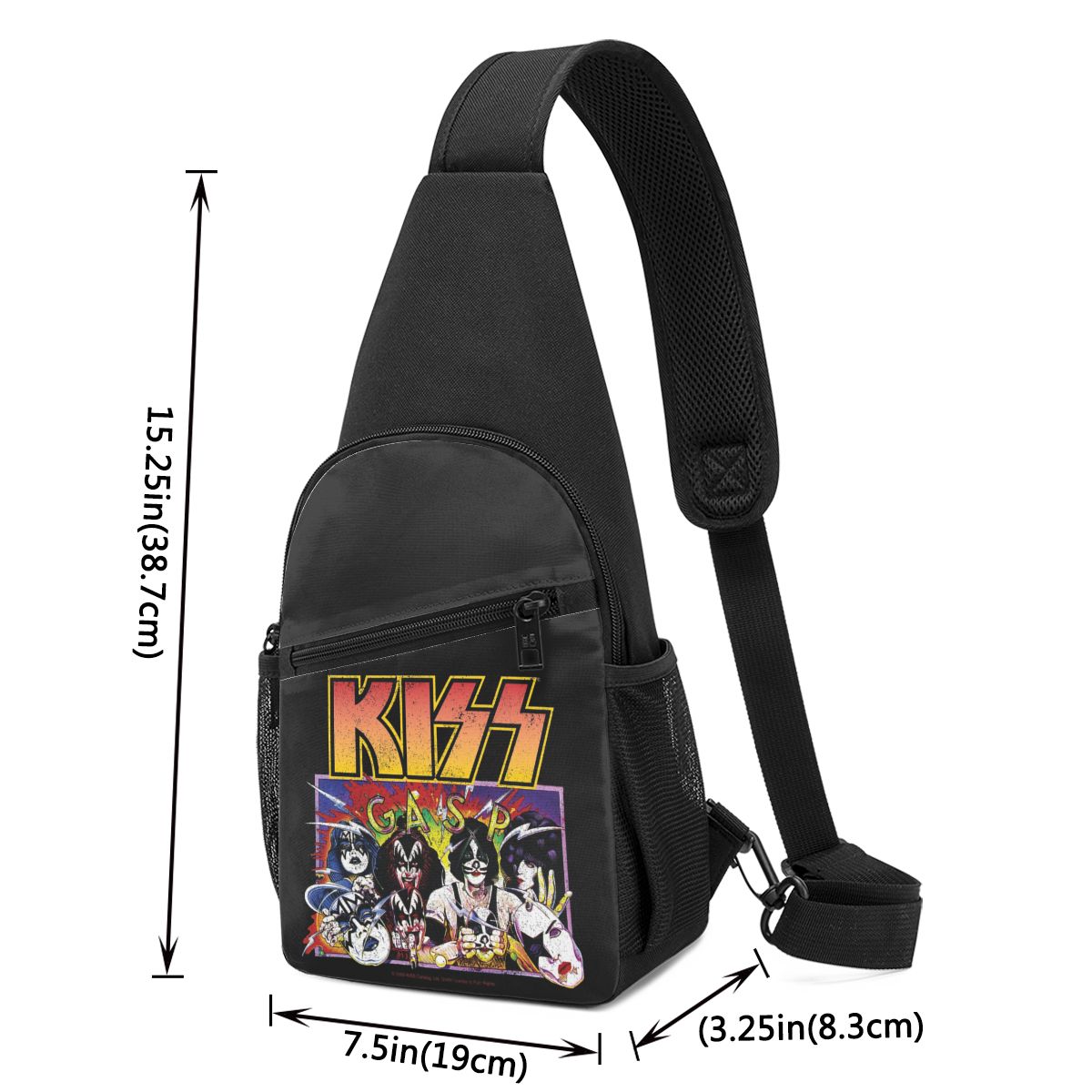 록롤 밴드 키스 캣 체스트 백 남성 슬링 크로스바디 백 - Sling Backpack Shoulder 리뷰 및 가격